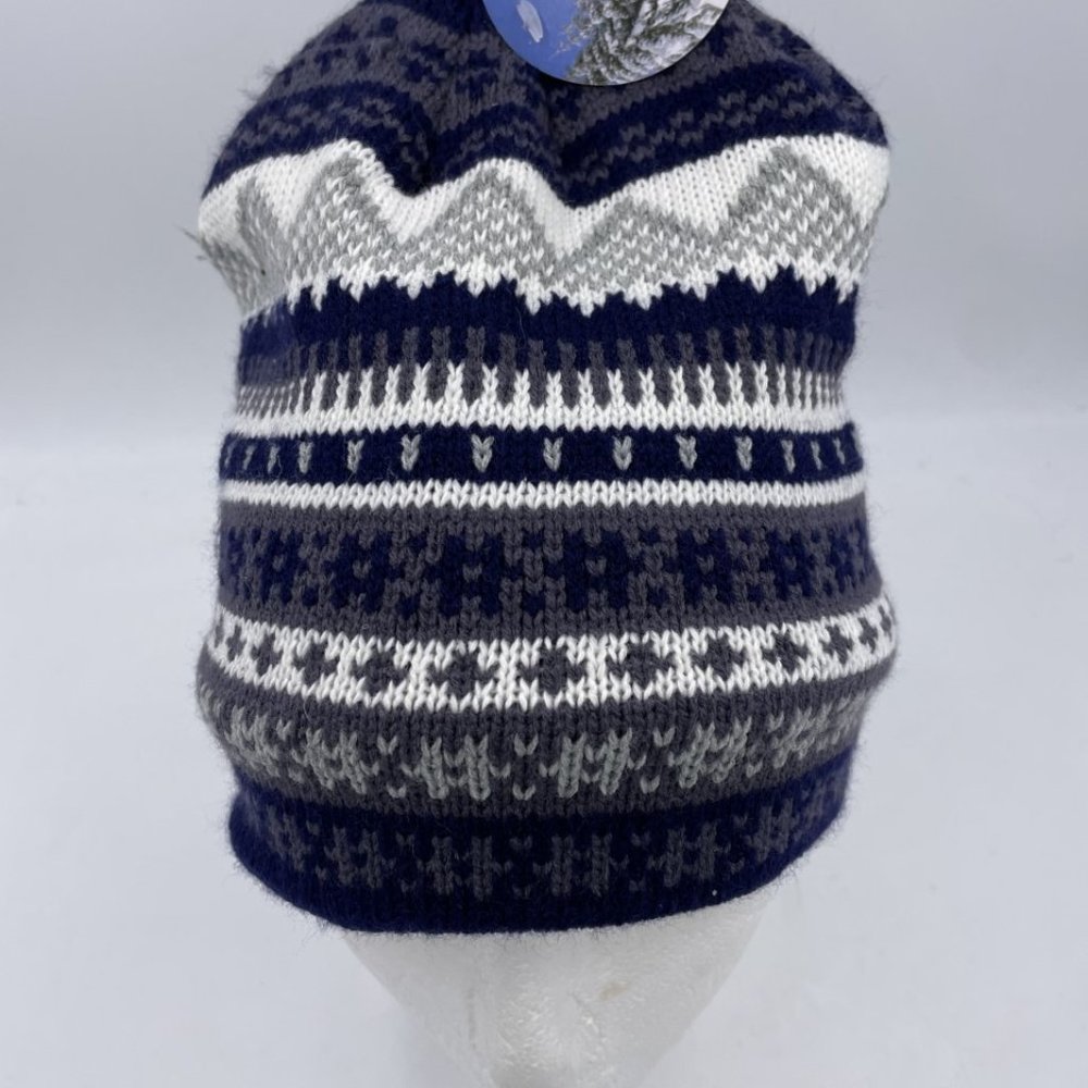 Gold Medal Fair Isle Design Knit Beanie O/S